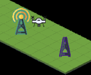 A target being tracked by a sensor array